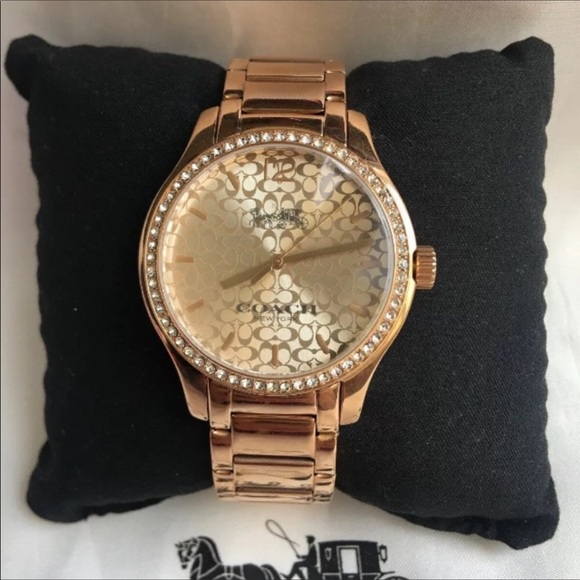 Coach Womens Watch Maddy Rose Gold With Crystal - Picture 4 of 10